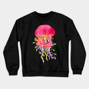 Floral Flower Jellyfish Crewneck Sweatshirt